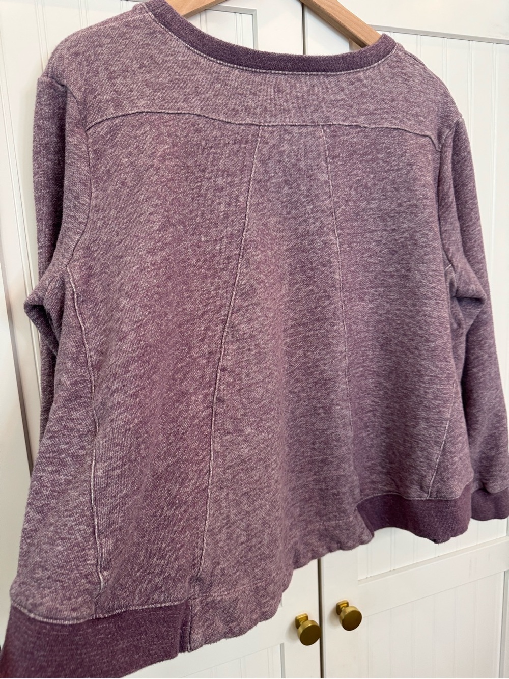 Carbon2Cobalt Oversized 100% Cotton Heather Plum Sweatshirt - Size Small - Picture 4 of 6